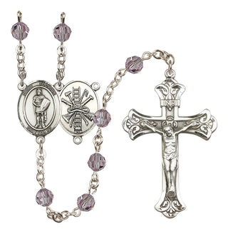 Sterling Silver 6mm Saint Florian/Firefighter Rosary