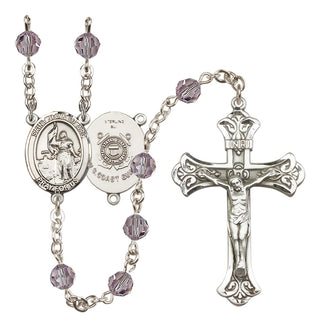 Sterling Silver 6mm Saint Joan of Arc /Coast Guard Rosary