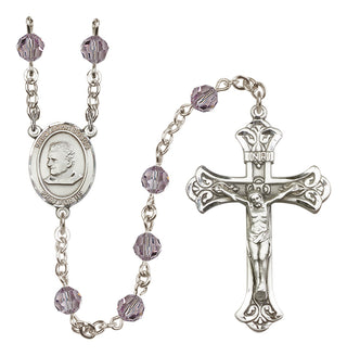 Sterling Silver 6mm Saint John Bosco  Engraved Catholic Rosaries