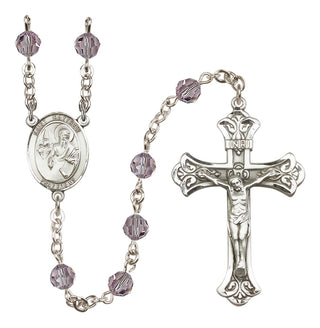 Sterling Silver 6mm Saint Matthew the Apostle  Engraved Catholic Rosaries
