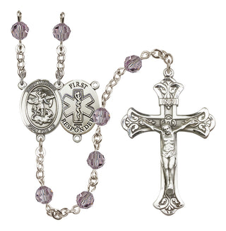 Sterling Silver 6mm Saint Michael/1St Responder Rosary