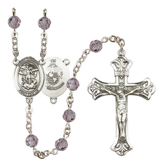 Sterling Silver 6mm Saint Michael / Marines Rosary