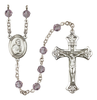 Sterling Silver 6mm Saint Peter the Apostle  Engraved Catholic Rosaries