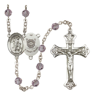 Sterling Silver 6mm Guardian Angel/Coast Guard Rosary
