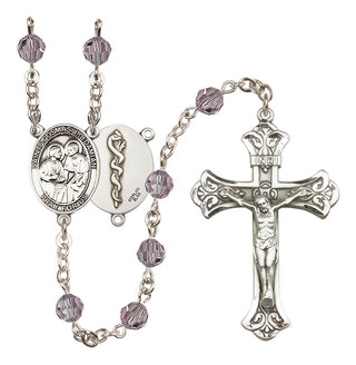 Sterling Silver 6mm Saints Cosmas & Damian / Doctors Rosary