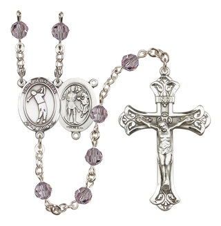Sterling Silver 6mm Saint Sebastian/Golf Rosary