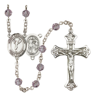 Sterling Silver 6mm Saint Sebastian/Cheerleading Rosary