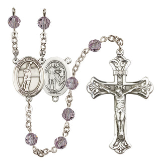 Sterling Silver 6mm Saint Sebastian / Volleyball Rosary