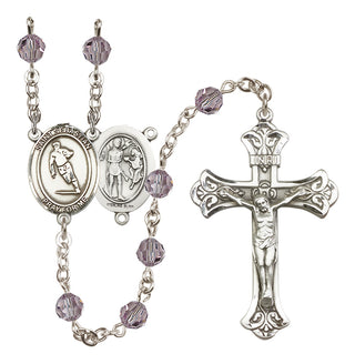 Sterling Silver 6mm Saint Sebastian / Rugby Rosary