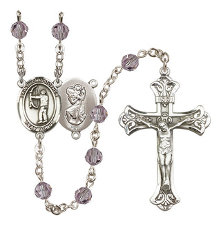 Sterling Silver 6mm Saint Christopher/Archery Rosary