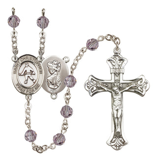 Sterling Silver 6mm Saint Christopher / Field Hockey Rosary