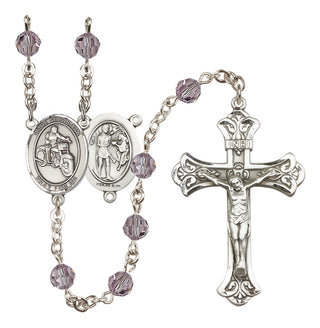 Sterling Silver 6mm Saint Sebastian / Motorcycle Rosary