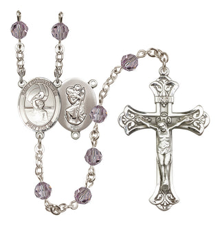Sterling Silver 6mm Saint Christopher/Water Polo Men Rosary
