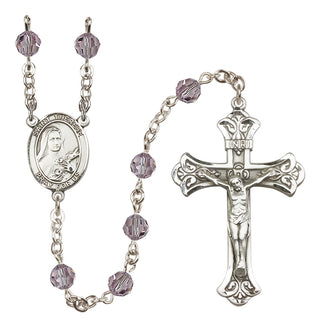 Sterling Silver 6mm Saint Therese of Lisieux  Engraved Catholic Rosaries
