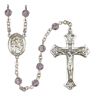 Sterling Silver 6mm Saint Felicity  Engraved Catholic Rosaries