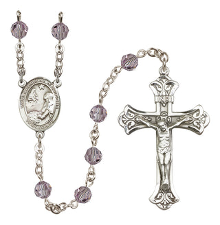 Sterling Silver 6mm Saint Catherine of Bologna  Engraved Catholic Rosaries