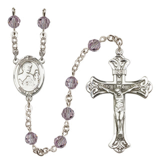 Sterling Silver 6mm Saint Kieran  Engraved Catholic Rosaries