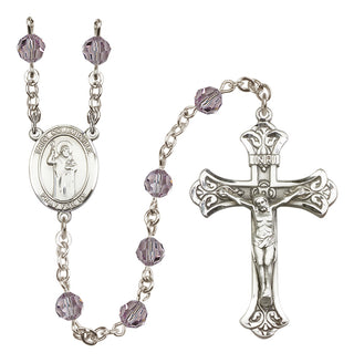Sterling Silver 6mm Saint Columbkille  Engraved Catholic Rosaries