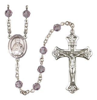 Sterling Silver 6mm Saint Gerald  Engraved Catholic Rosaries