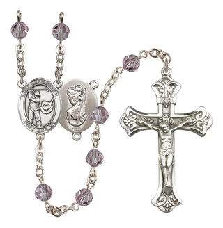 Sterling Silver 6mm Saint Christopher/Golf Rosary