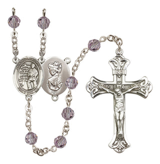 Sterling Silver 6mm Saint Christopher / Karate Rosary