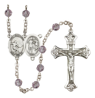 Sterling Silver 6mm Saint Sebastian / Soccer Rosary