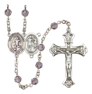 Sterling Silver 6mm Saint Sebastian/Soccer-Women Rosary