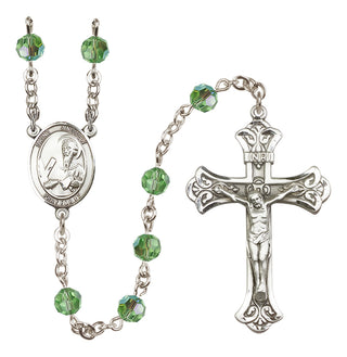 Sterling Silver 6mm Saint Andrew the Apostle  Engraved Catholic Rosaries