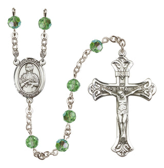 Sterling Silver 6mm Saint Kateri Tekakwitha  Engraved Catholic Rosaries