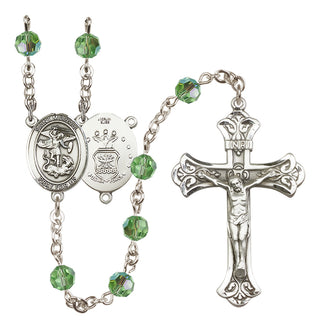 Sterling Silver 6mm Saint Michael / Air Force Rosary