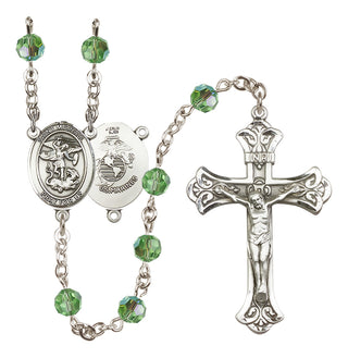 Sterling Silver 6mm Saint Michael / Marines Rosary