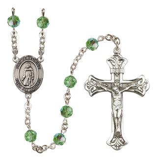 Sterling Silver 6mm San Peregrino  Engraved Catholic Rosaries