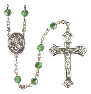 Sterling Silver 6mm Santa Teresita  Engraved Catholic Rosaries
