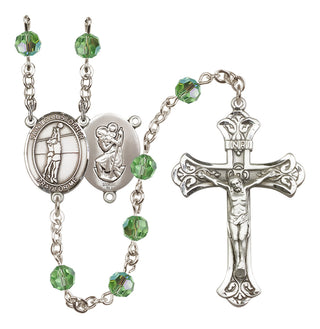 Sterling Silver 6mm Saint Christopher/Volleyball Rosary