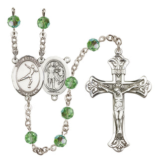 Sterling Silver 6mm Saint Sebastian/Figure Skating Rosary