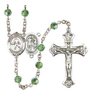 Sterling Silver 6mm Saint Sebastian/Field Hockey Rosary