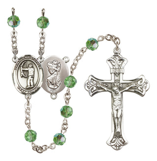 Sterling Silver 6mm Saint Christopher/Archery Rosary