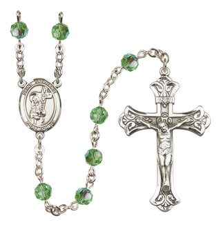 Sterling Silver 6mm Saint Stephanie  Engraved Catholic Rosaries