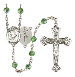 Sterling Silver 6mm Pope Emeritace  Benedict XVI Rosary