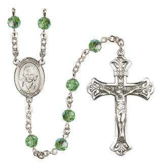 Sterling Silver 6mm Saint Gianna Beretta Molla  Engraved Catholic Rosaries