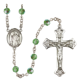 Sterling Silver 6mm Austrian Crystal Saint Wolfgang Rosary in Peridot