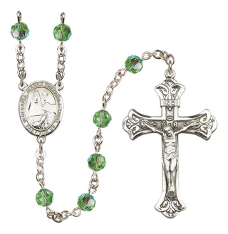 Sterling Silver 6mm Saint Jeanne Chezard de Matel  Engraved Catholic Rosaries