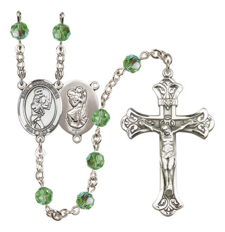 Sterling Silver 6mm Saint Christopher/Softball Rosary
