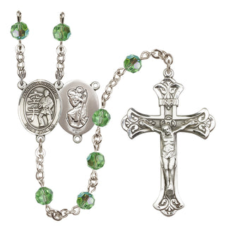 Sterling Silver 6mm Saint Christopher / Karate Rosary