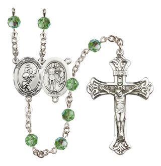 Sterling Silver 6mm Saint Sebastian/Softball Rosary