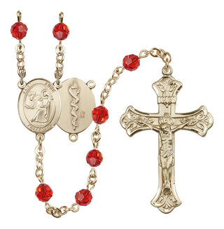 14kt Gold Filled 6mm Saint Luke the Apostle / Doctor Rosary