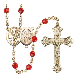 14kt Gold Filled 6mm Saint Sebastian/Karate Rosary