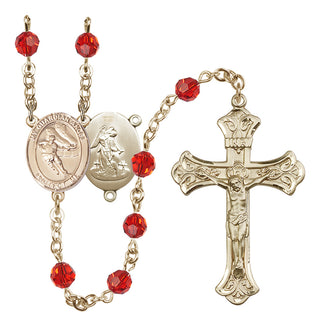 14kt Gold Filled 6mm Guardian Angel/Hockey Rosary