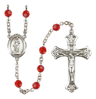 Sterling Silver 6mm Saint Barbara  Engraved Catholic Rosaries