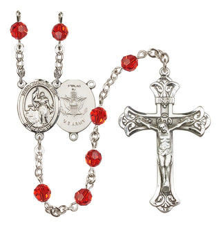 Sterling Silver 6mm Saint Joan of Arc / Army Rosary